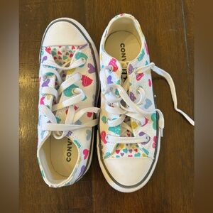 Converse Kids Shoes with Colorful Heart Pattern